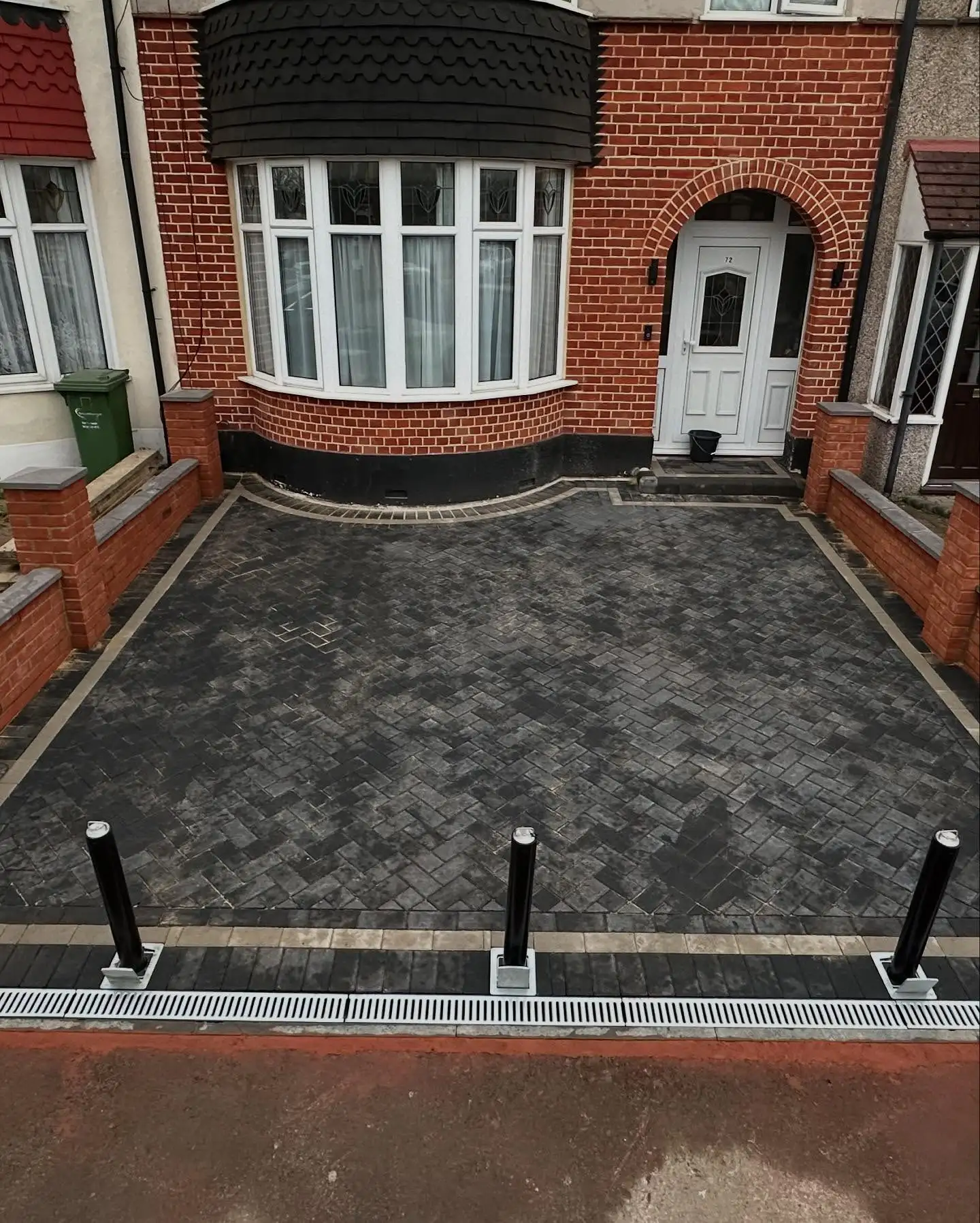 Complete driveway brick wall installation in East London