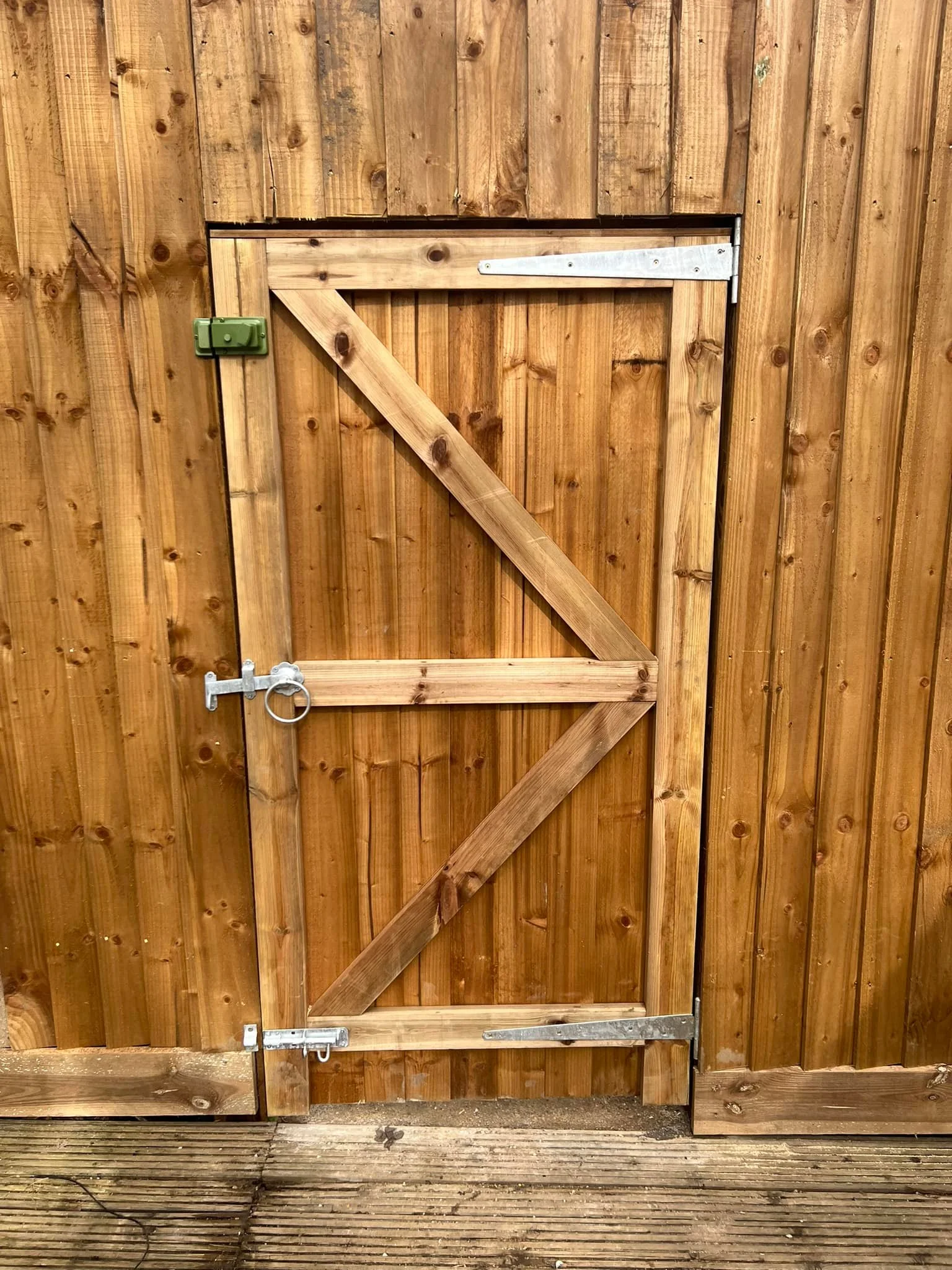 New wooden fencing gates in Essex