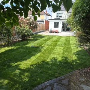 Garden Path Installers new-lawn-installed-shed-base-hornchurch-essex